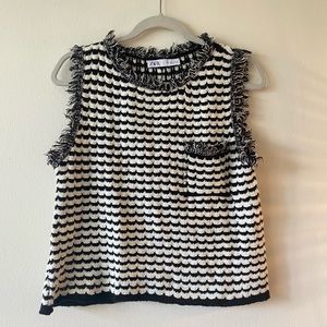 Zara tweed vest/sleeveless top